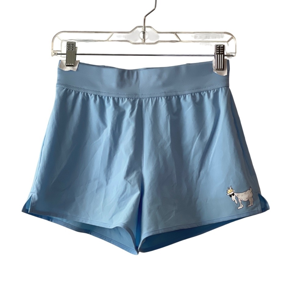 GOAT USA Athletic Shorts Kids YXL Carolina Blue  Performance Liner Pocket New